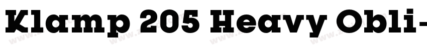 Klamp 205 Heavy Obli字体转换